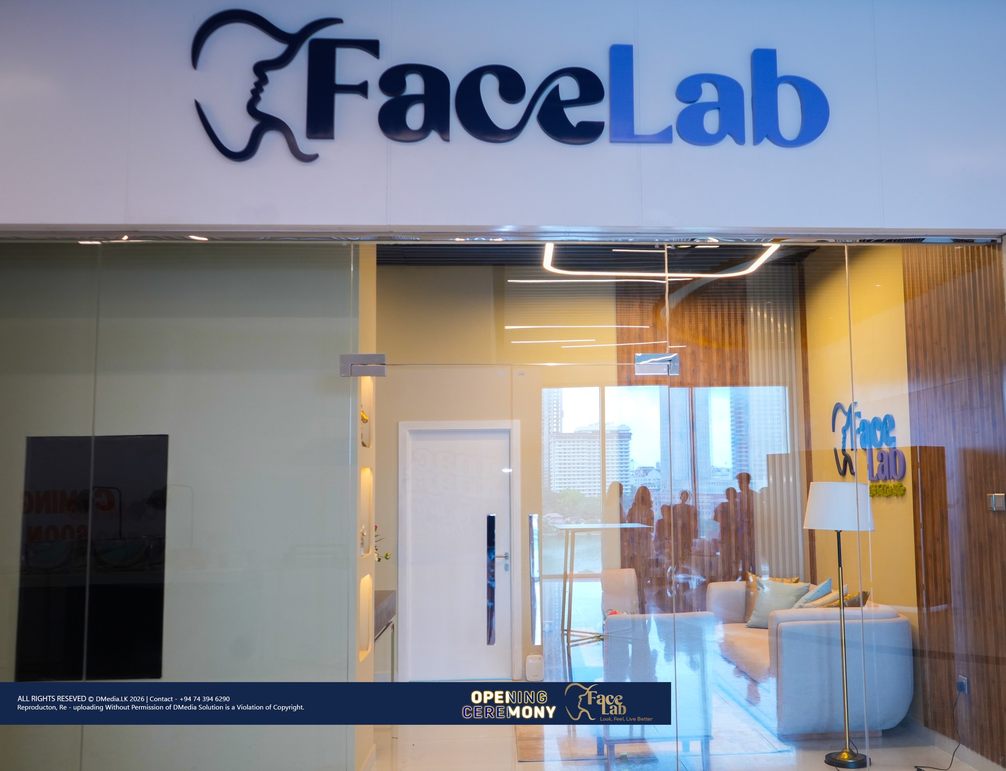FaceLab clinic entrance and signage on Level 8 of The Shoppes at City of Dreams, Colombo